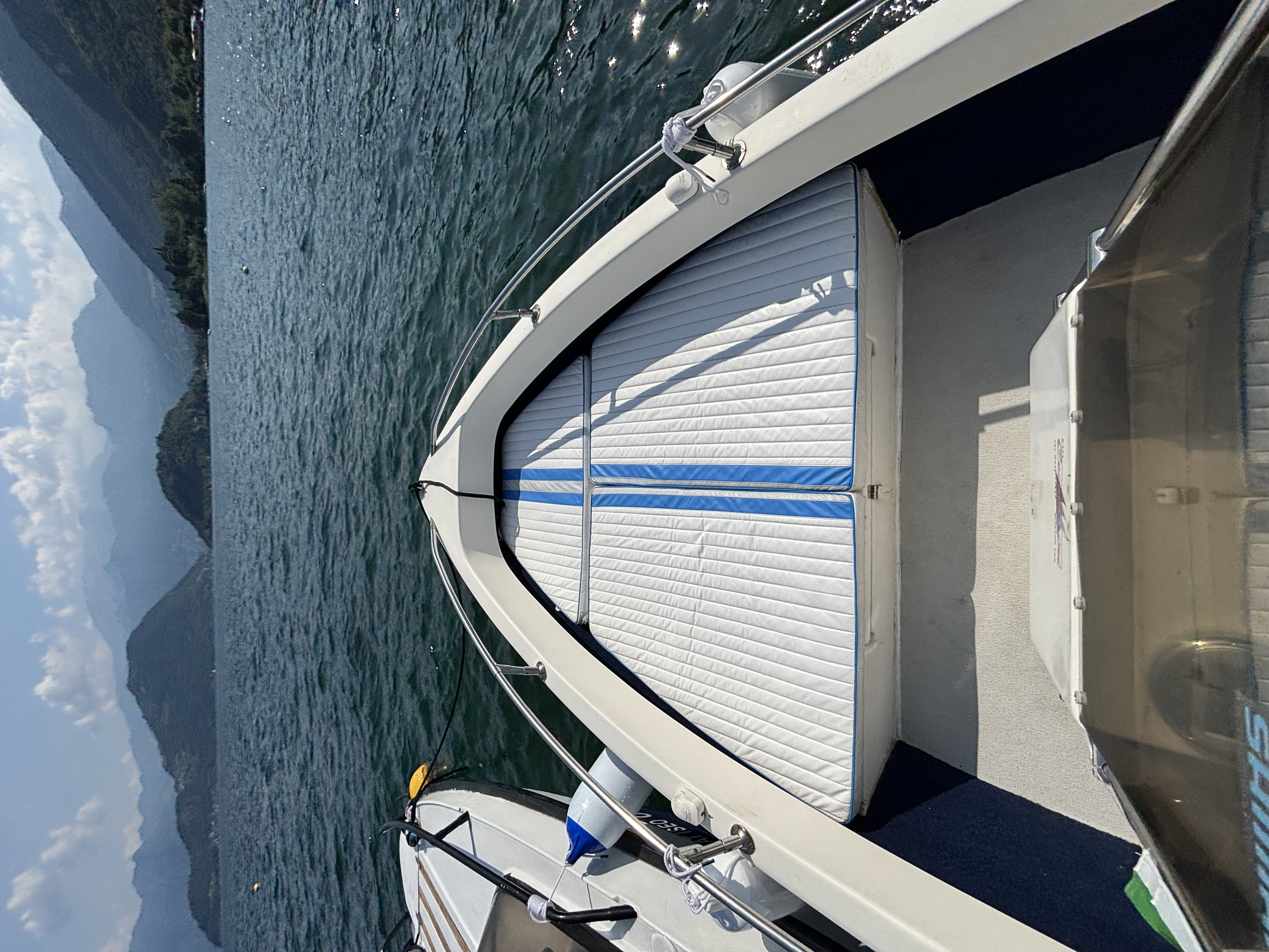 Open boat bow sundeck